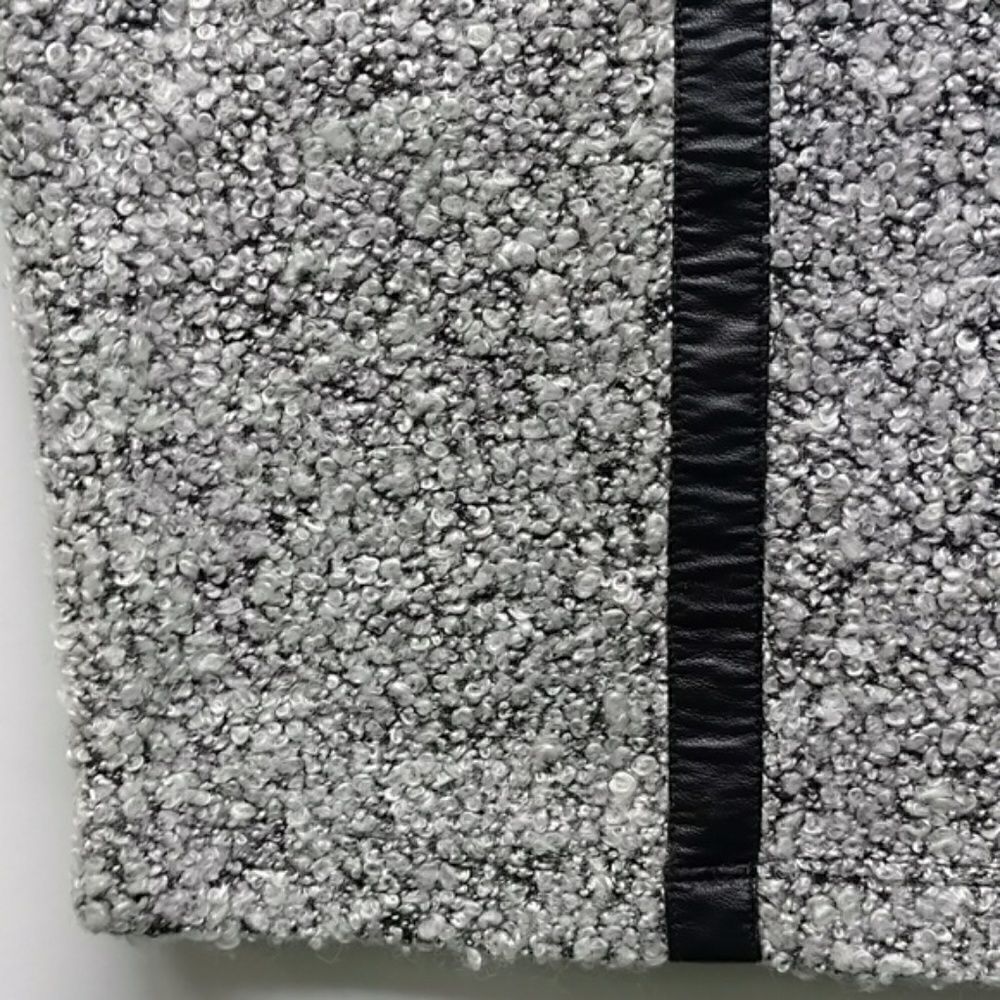 Melissa Paige Wool Skirt Black & White Bouclé Zip Pencil Skirt, Size 14 - Picture 7 of 8